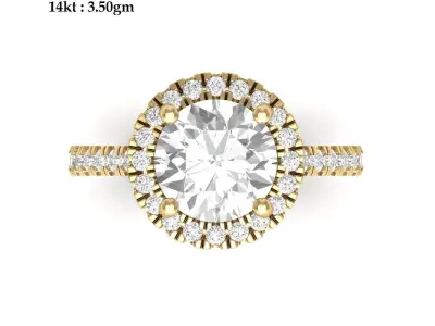 Art Deco Engagement  Ring 3D print model