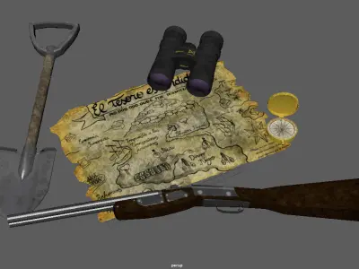 EXPLORER GEAR Low-poly 3D model