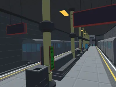 9t5 Low Poly Subway Low-poly 3D model