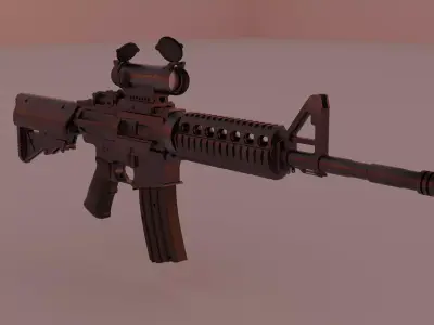 M4 Rifle model - Game Ready Free 3D model