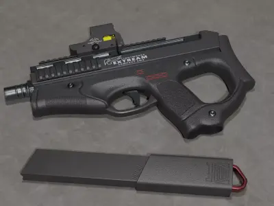 LightWorks Compact SMG Low-poly 3D model
