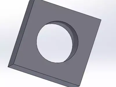 cube with a hole 3D model