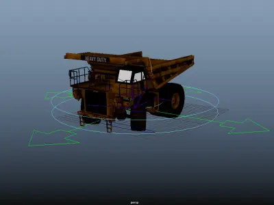 Tipper Truck 3D Rigged Model   Free low-poly 3D model