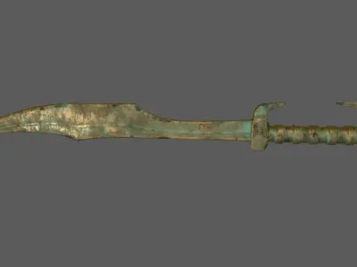 sword rusty Low-poly 3D model