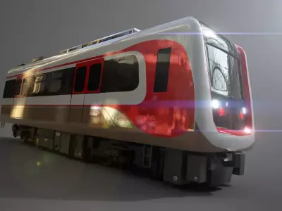 LRT Jakarta Velodrome Jakpro 3D Model AR VR Ready Low-poly 3D model