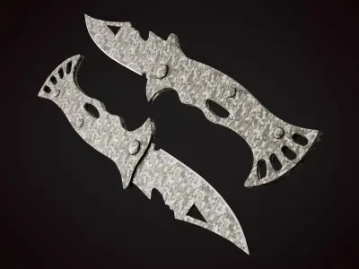 Knife 3 B Low-poly 3D model