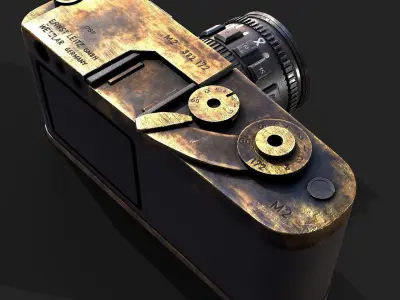 Vintange Camera Low-poly 3D model