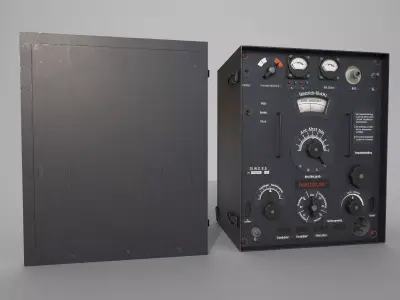 German World War II Radio station 3D model