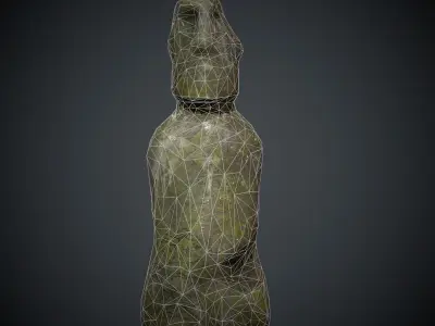 Idol model moai statue Free low-poly 3D model