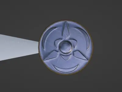 Foldout Shield Low-poly 3D model