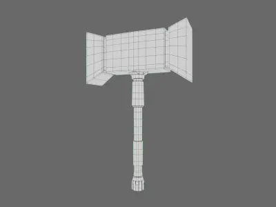 Hammer Low-poly 3D model 39