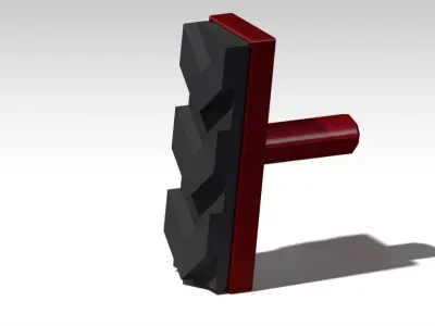 Bicycle Replacement Brake Shoe  Free 3D model