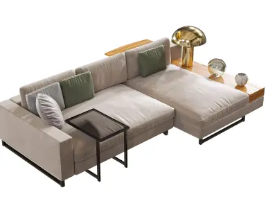 Sofa Sormani Hernest set decoration Octane Render Version Free 3D model