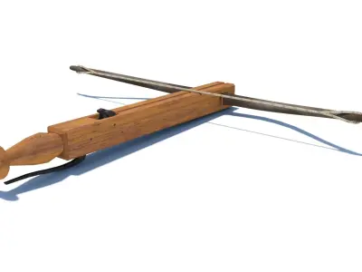 Roman composite crossbow Arcuballista Low-poly 3D model