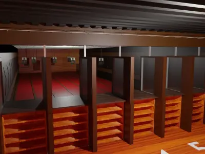 Shooting Range Low-poly 3D model get