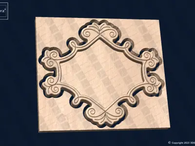 Antique Style Tray 3 - CNC Files for Wood 3D model