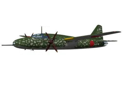 Ki109 japanese fighter plane 3D model