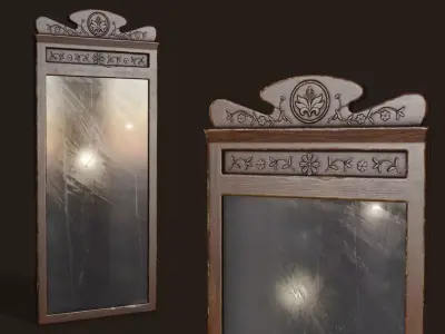 Dirty Mirror - PBR Game Ready Low-poly 3D model