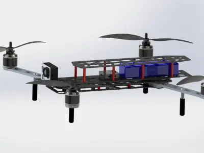 TypeZero DIY quadcopter FPV Frame Free 3D model