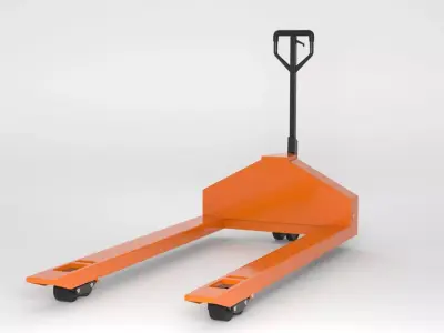 Pallet Loader Industrial Hand Brake Pallet Jack Low-poly 3D model