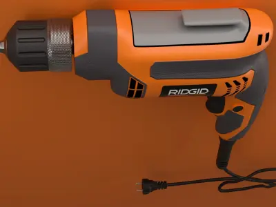 Rigid 8 Amp 38 inCorded DrillDriver Low-poly 3D model