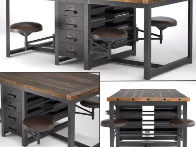 Big desktop Rupert in the industrial style 3D model