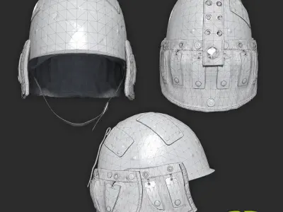 Military helmet Low-poly 3D model buy