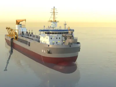 Dredger 3D model