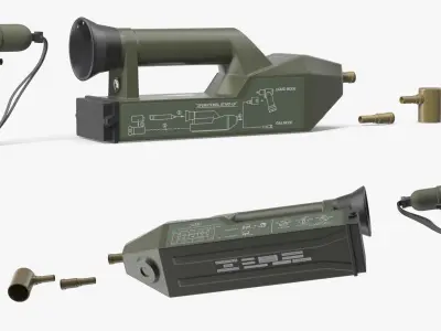 PROENGIN AP2C Chemical Agent Detector with Adapter Set 3D model