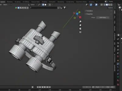 Binoculars Low-poly 3D model shop