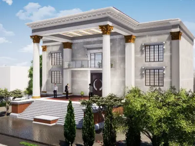 Commercial building 3D model get