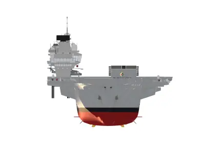 HMS Queen Elizabeth Aircraft carrier 3D model 3D model