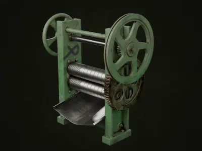 Sugarcane Machine Low-poly 3D model