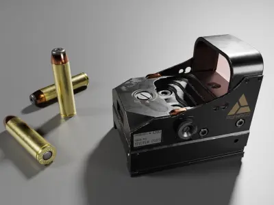 Red Dot Scope 3D model