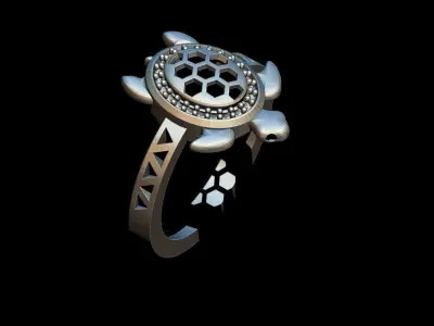 Turtle Ring  3D print model