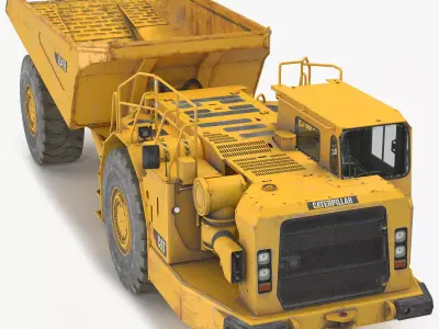 Mining Truck CAT AD45B Dirty Rigged 3D model