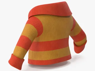 Cartoon Sweater Orange 3D model