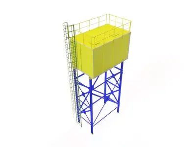 40 TON SILO Low-poly 3D model