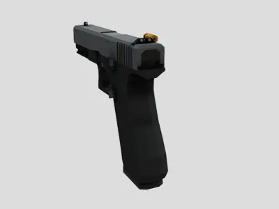 Low Poly Glock 17 Low-poly 3D model purchase