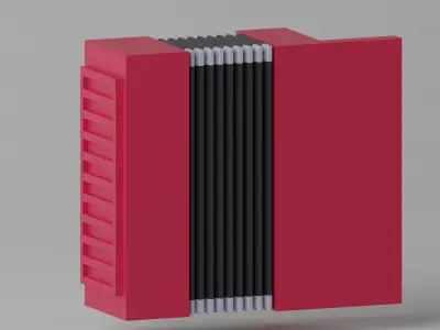 Cartoon Accordion 3D model