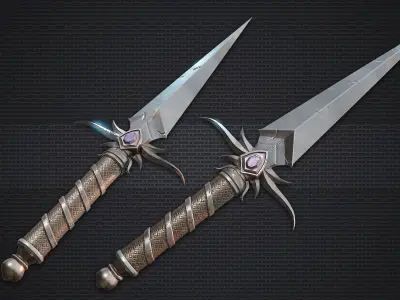 Fantasy Dagger 6  Low-poly 3D model