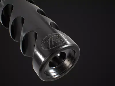 GUN COMPENSATOR Low Poly Low-poly 3D model