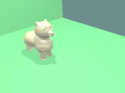 A dog 3d model Low-poly 3D model