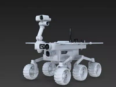 Sci-Fi Planetary Exploration Rover Vehicle 3d model Low-poly 3D model