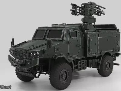 SPZR Poprad Anti-Aircraft Missile System 3D print model