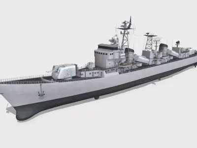 Luda I class Low-poly 3D model