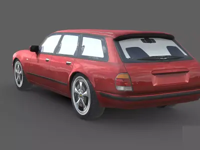 Vintage Performance Wagon Low-poly 3D model