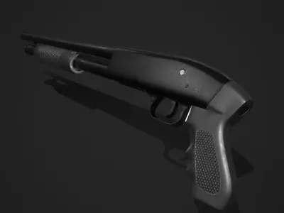 Moosberg Shotgun Low-poly 3D model