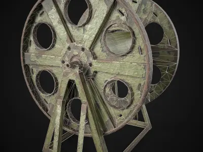 Cable Reel Low-poly 3D model purchase