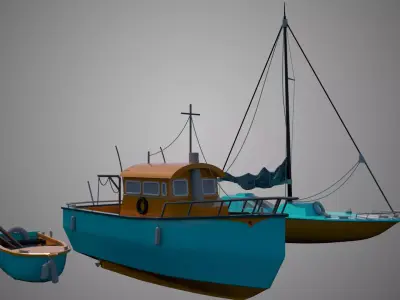 Motor Boats 3D model